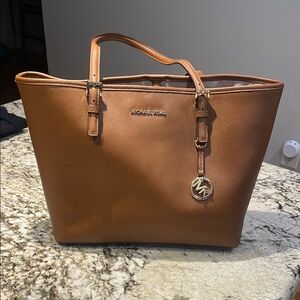 Michael Kors Tan Leather Tote Bag